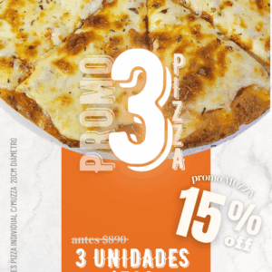 Promo 3 Pizza con muzza