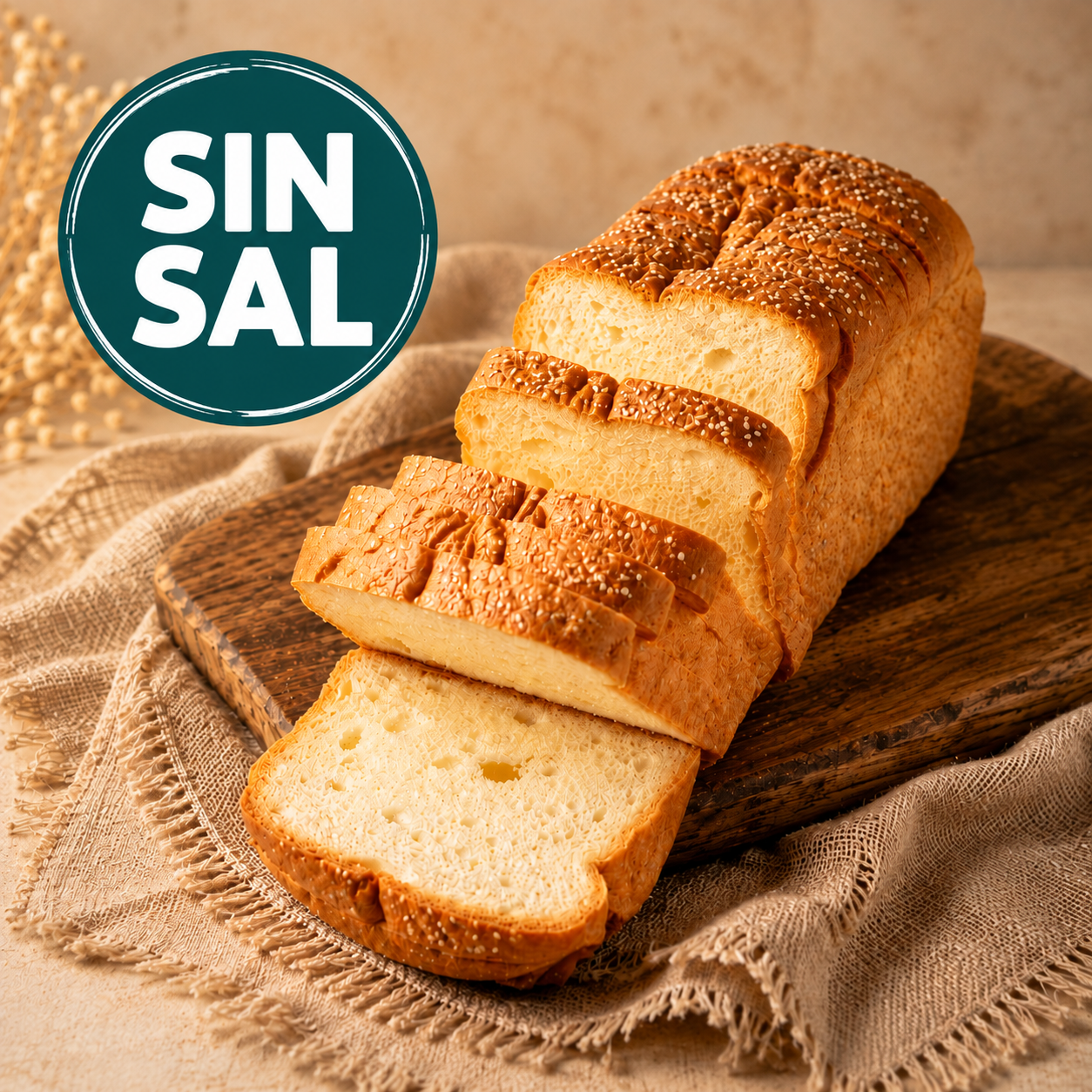 Pan de molde sin gluten sin sal 820 g