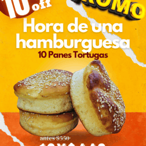 Promo 10 Tortugas para Hamburguesas