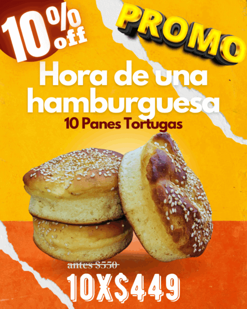 Promo 10 Tortugas para Hamburguesas
