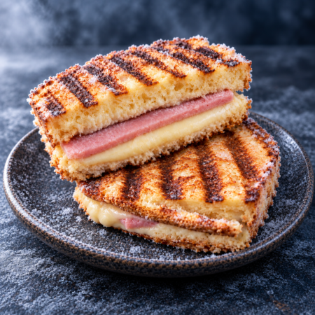 Sándwich tostado de jamón y queso sin gluten congelado de RecoBeco.