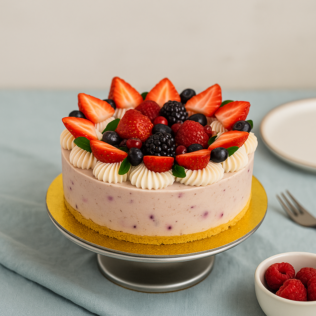 Cheesecake con frutos rojos para compartir