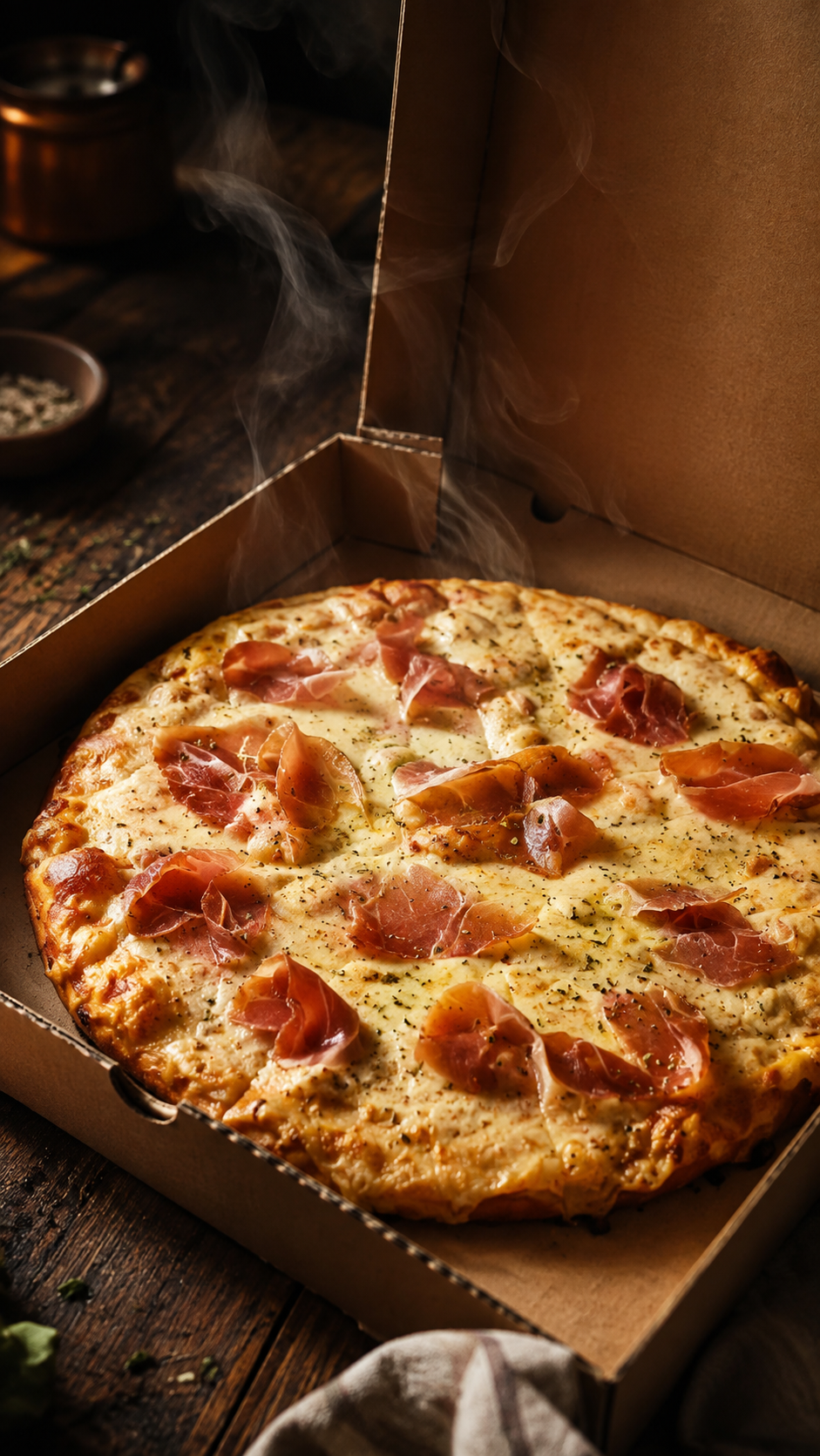 Pizza XL de jamón crudo sin gluten