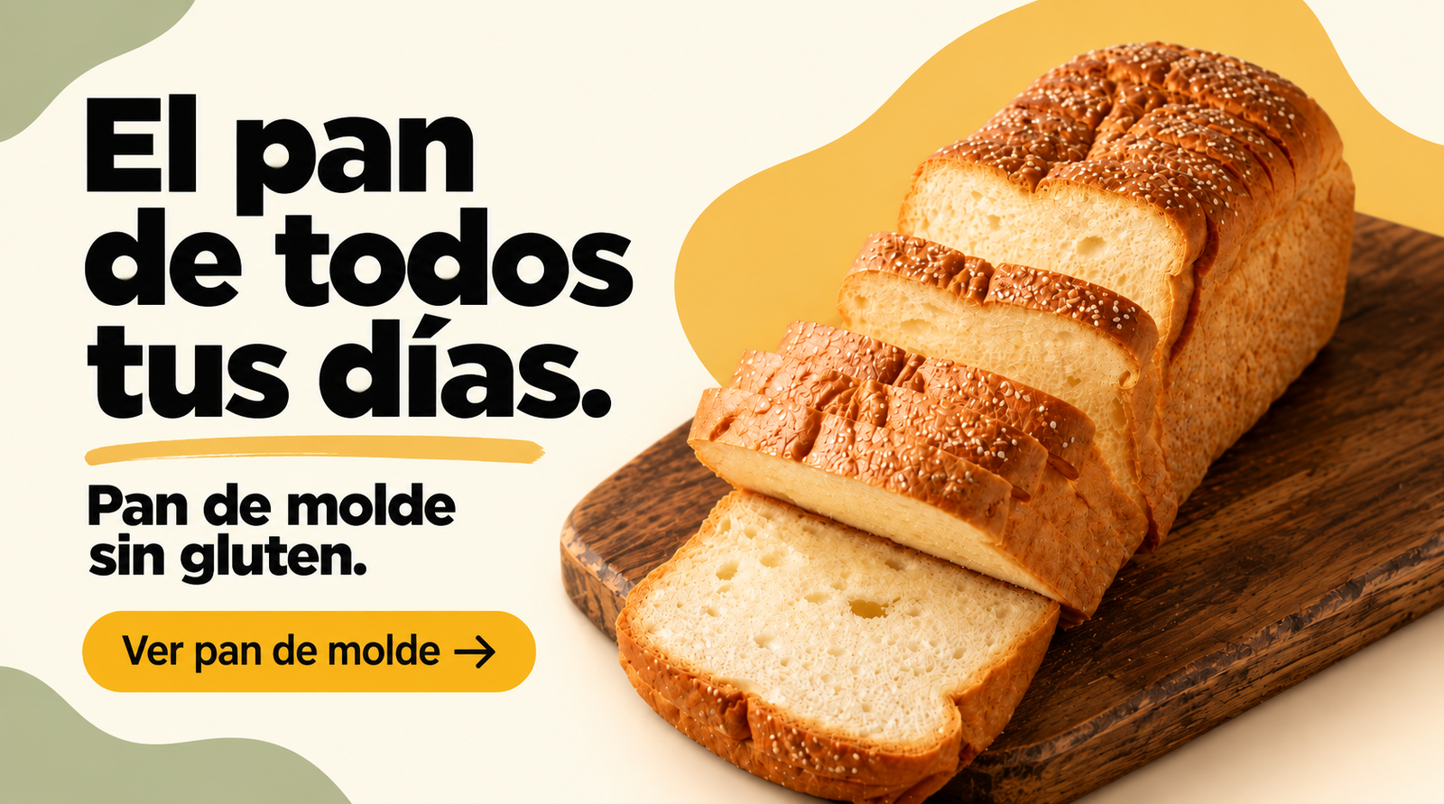 Pan de molde dorado con sésamo